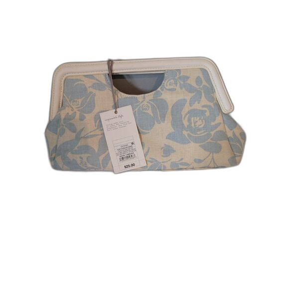 Women's Frame Clutch Bag -A New Day- Blue Floral - Picture 1 of 8
